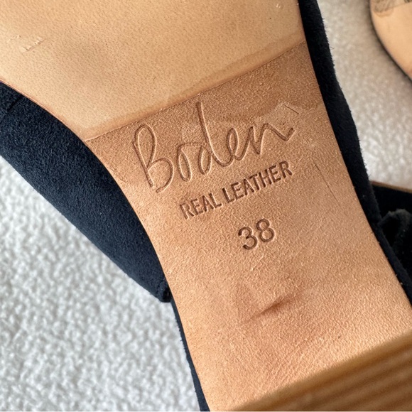Boden Sena block heel Navy suede sling back heels size 38/7.5-8 - Picture 9 of 9